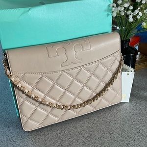 Tory BURCH SAVANNAH CLUTCH BEDROCK CREAM BRAND NEW WITH TAGS​